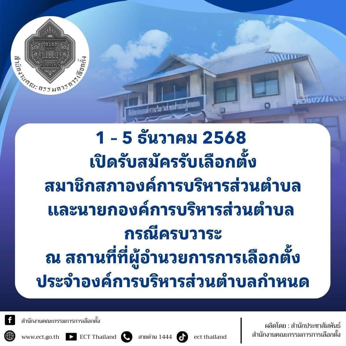ประชาสัมพันธ์ คุณสมบัติของผู้ที่จะสมัครเลือกตั้ง นายกองค์การบริหารส่วนตำบล และสมาชิกองค์การบริหารส่วนตำบล ประจำปี 2568